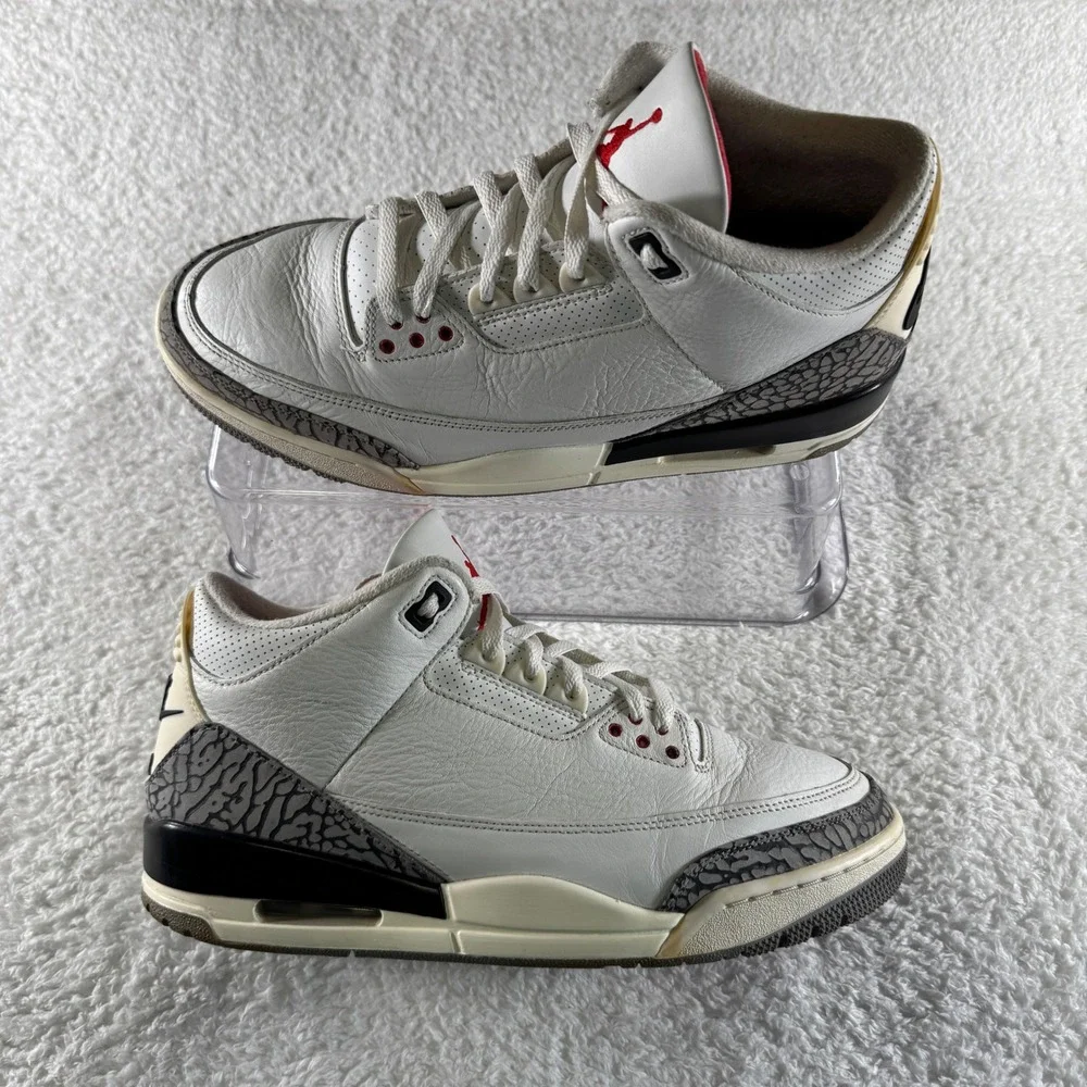 Nike Air Jordan 3 Retro DN3707-100 Mens White Cement‎ Reimagined Shoes Size 10.5